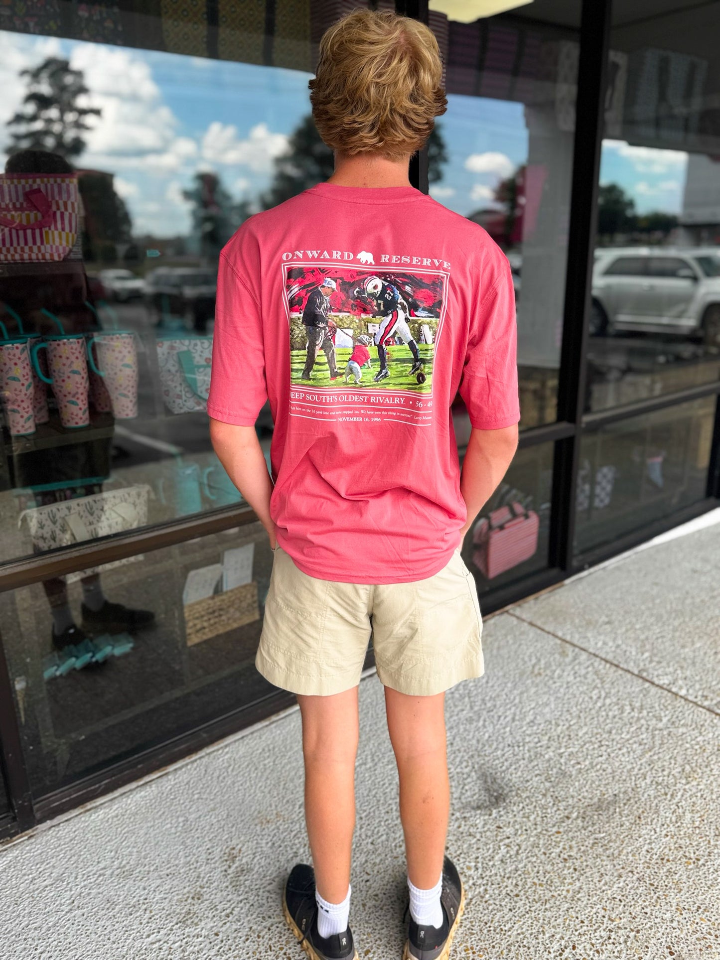 Auburn Rivalry Tee-Washed Red