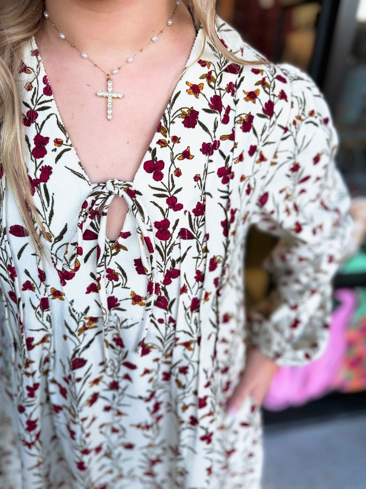 Fall In Love-Cream Multi Floral