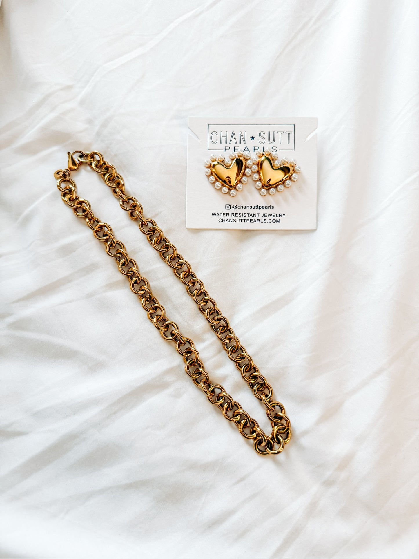 Pearl Heart Earrings