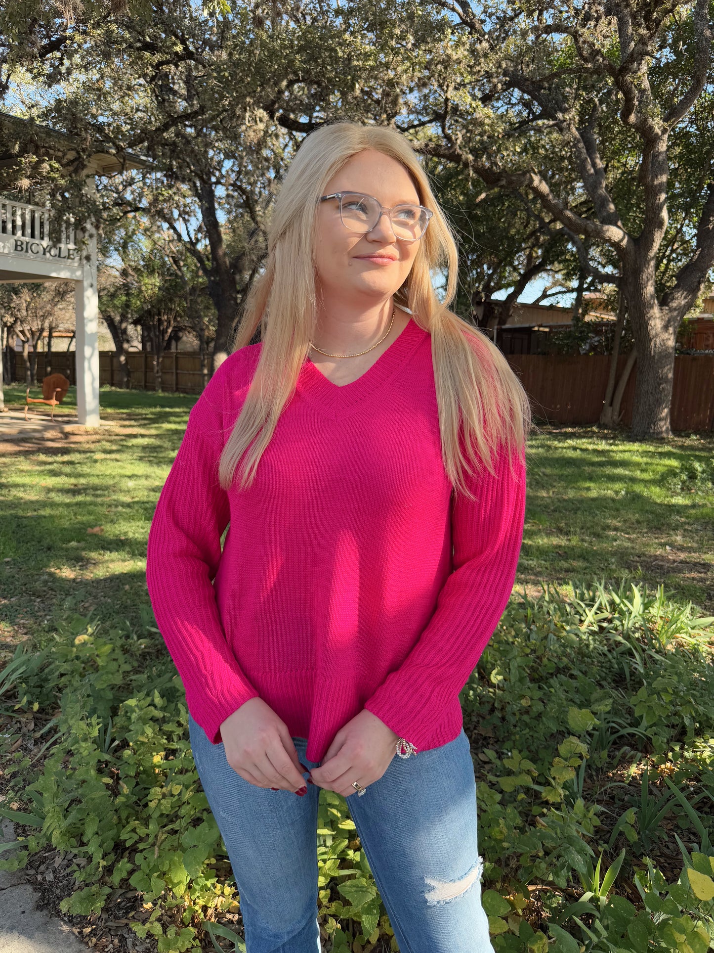 Out of the Ordinary Top- Magenta