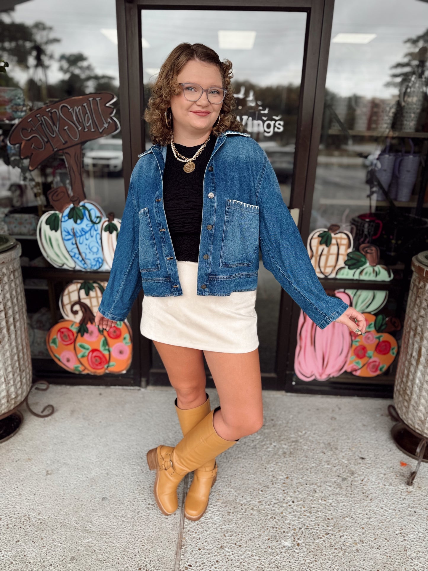 Blanket Stitch Denim Jacket