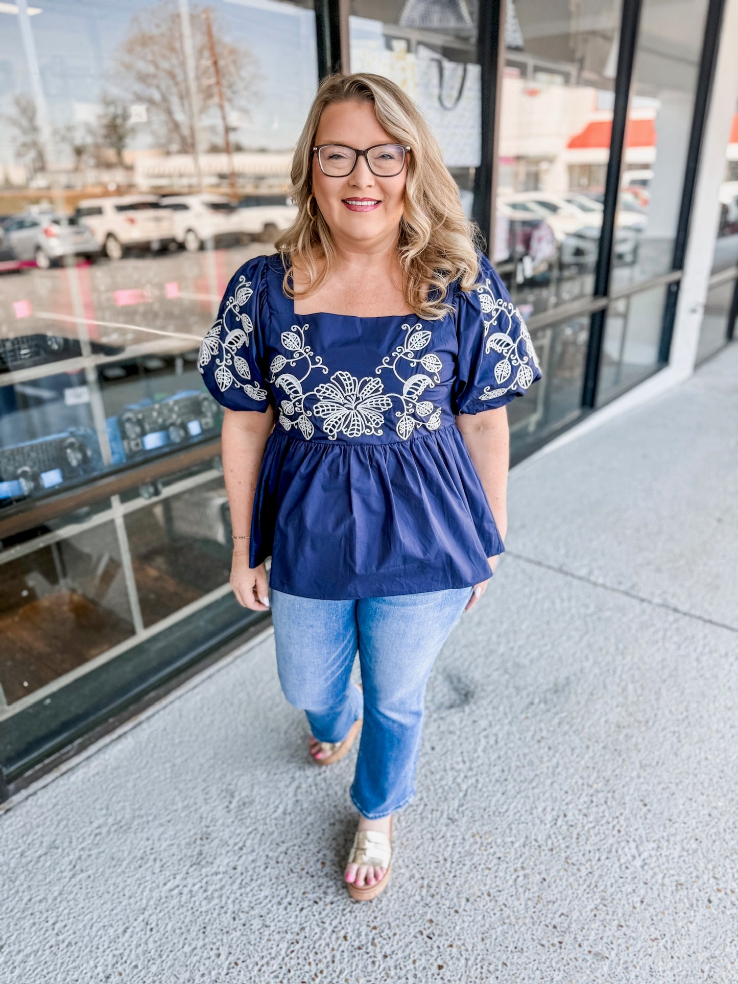 Take Me Away Top - Navy