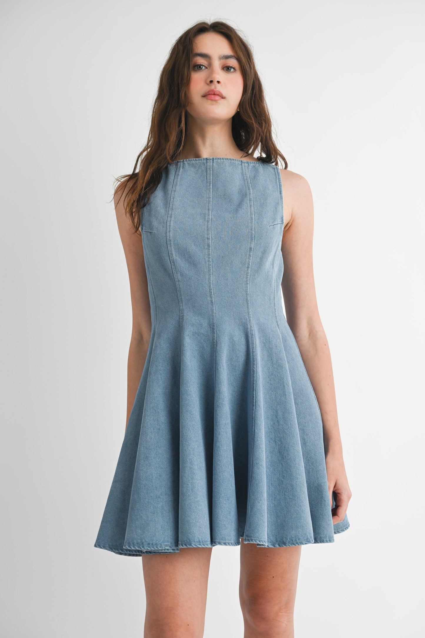 Here I Come Denim Mini