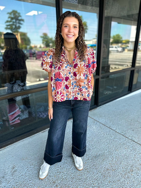 Greta Cream/Rust Shirt