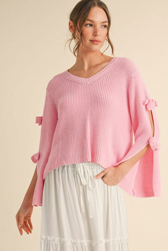 Bow It All Top - Pink