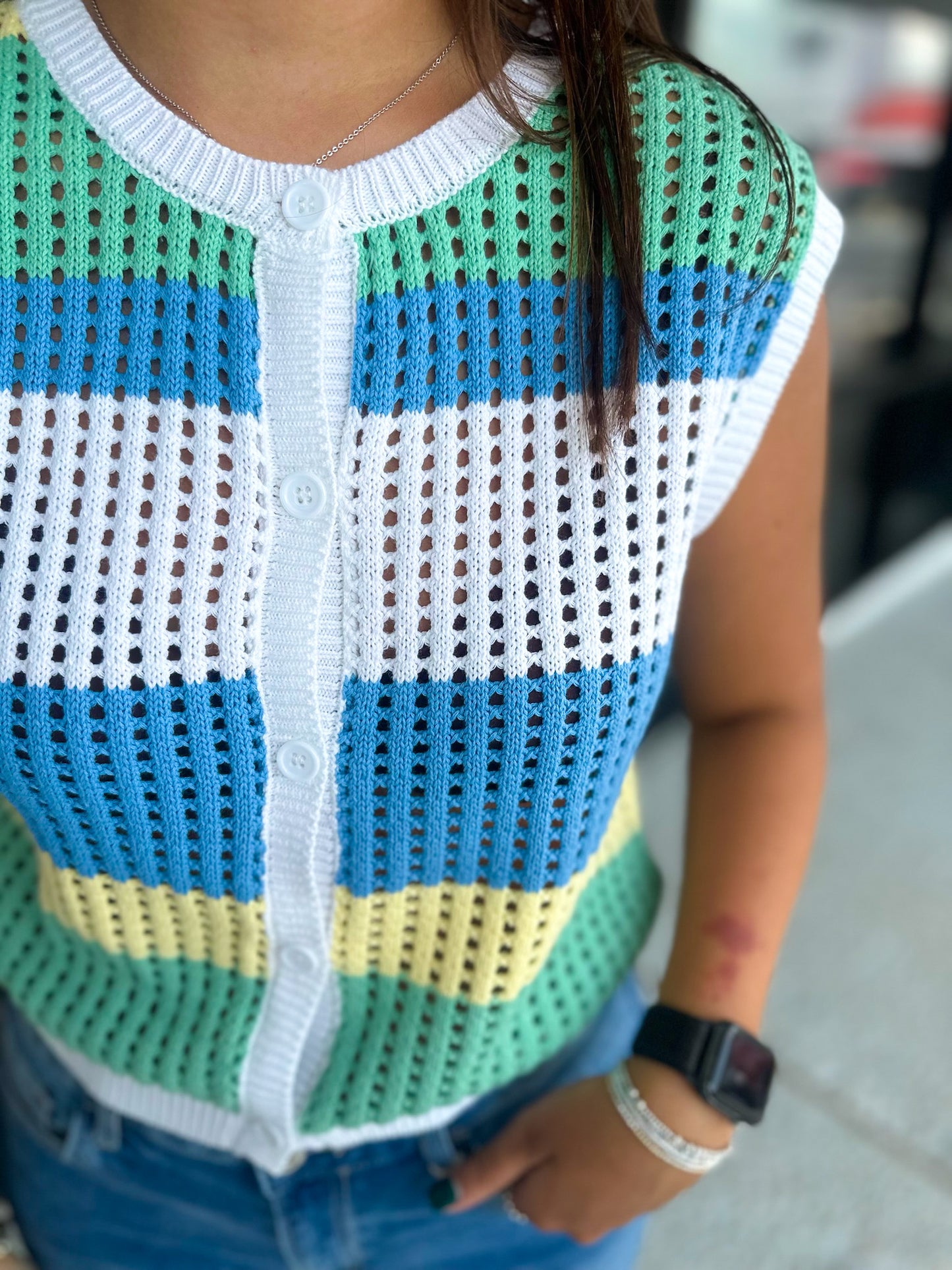 Striped Block - white mix
