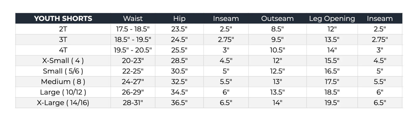 Youth Athletic Short - Spring 2025