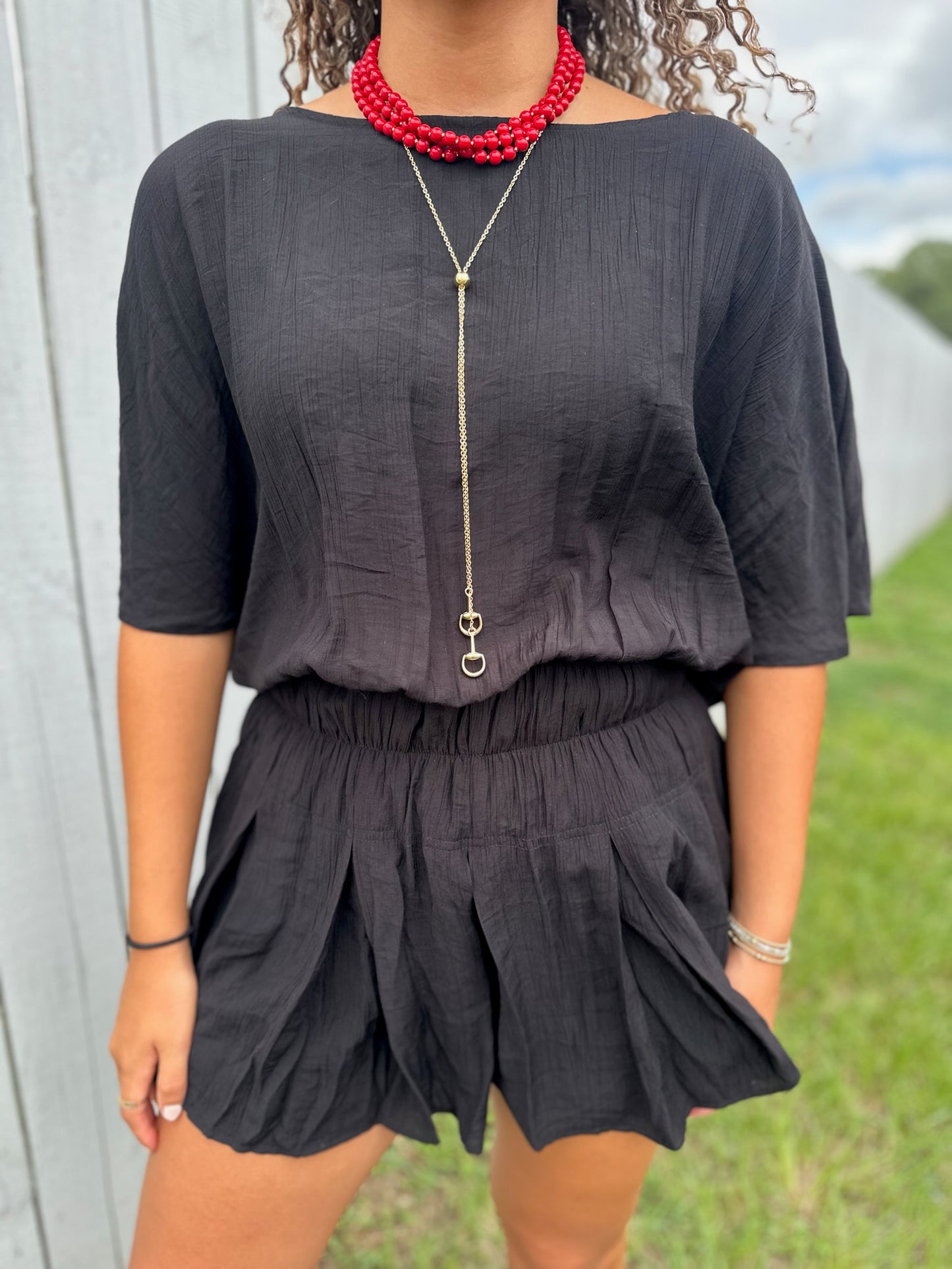 East Place Romper - black