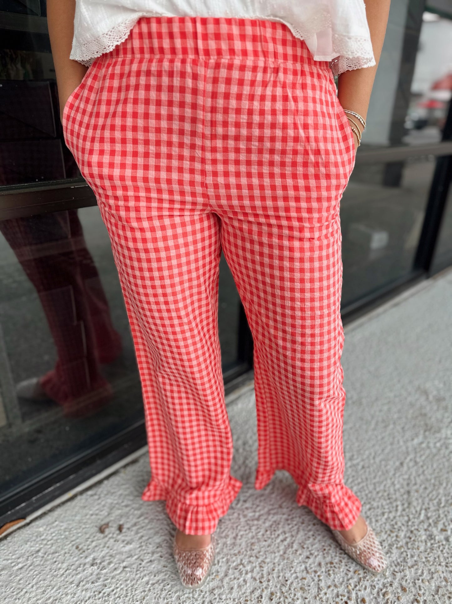 Check Please Pants - Coral