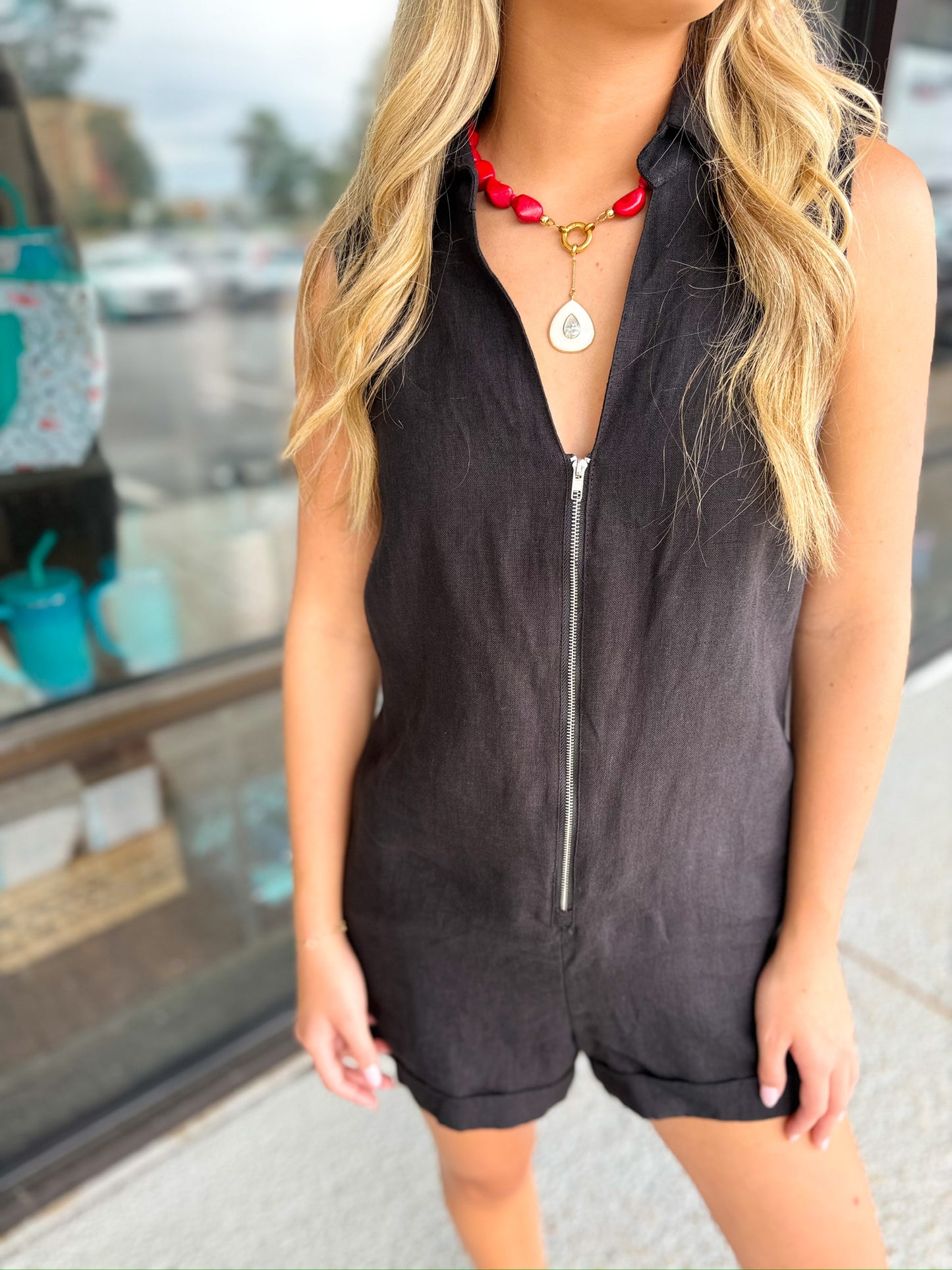 Haisley Zip Up Romper