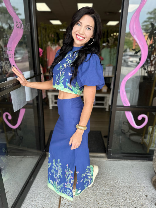 botanical gardens set - navy