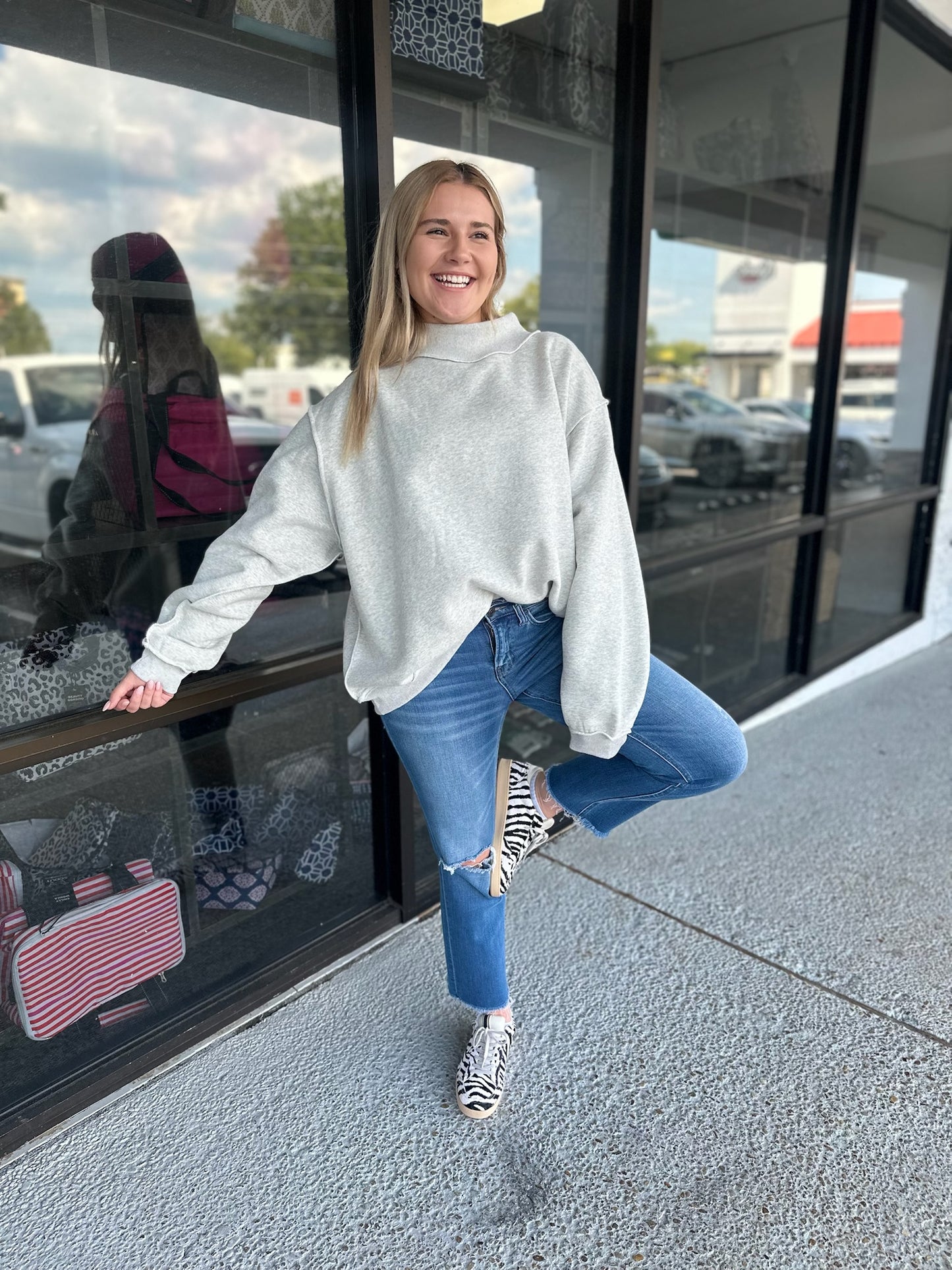 PLAIN Reversible Mockneck-Heather Grey