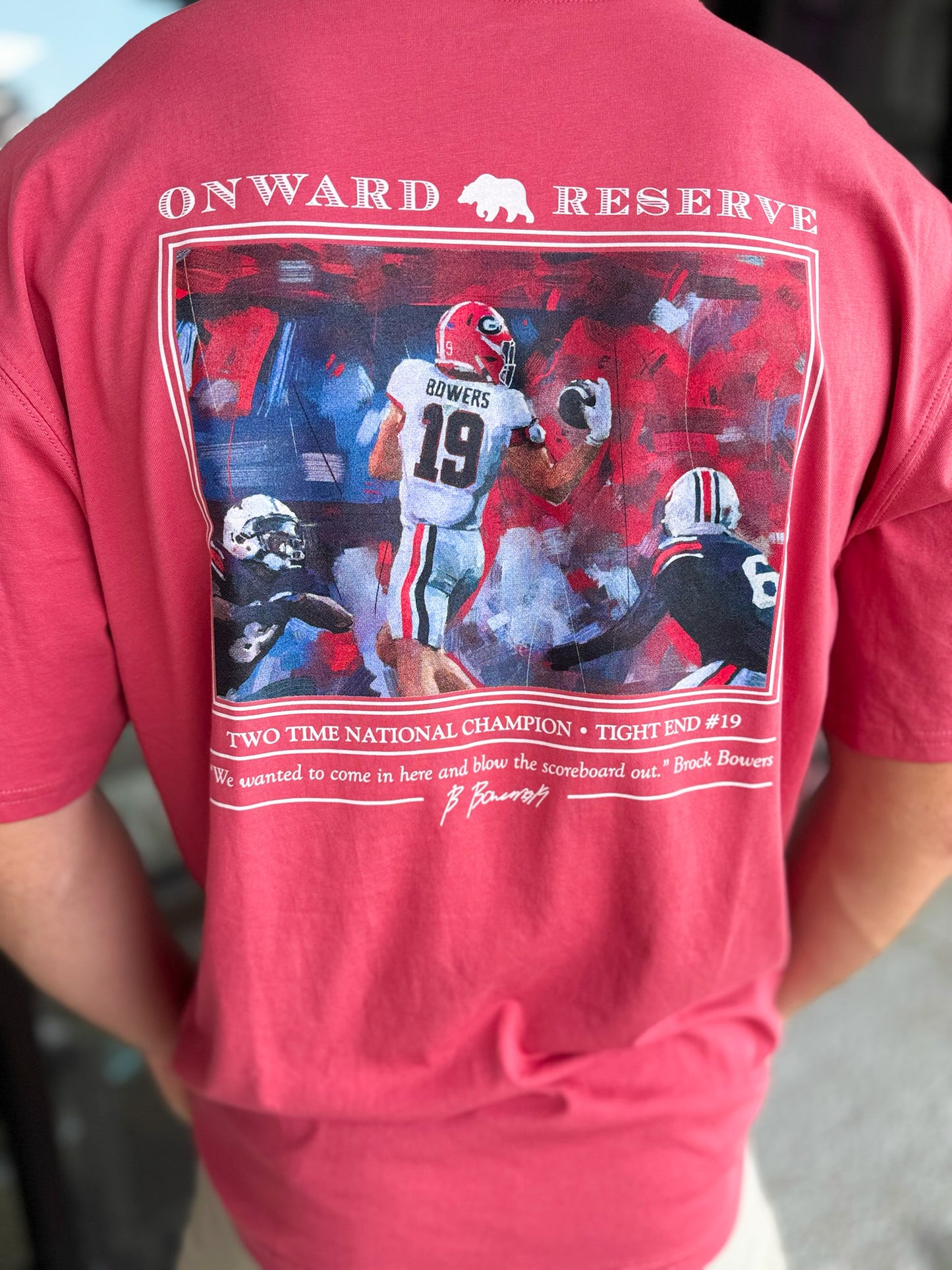 Brock Bowers Tee- Washed Red