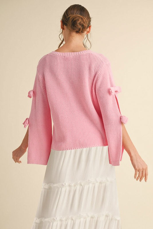 Bow It All Top - Pink