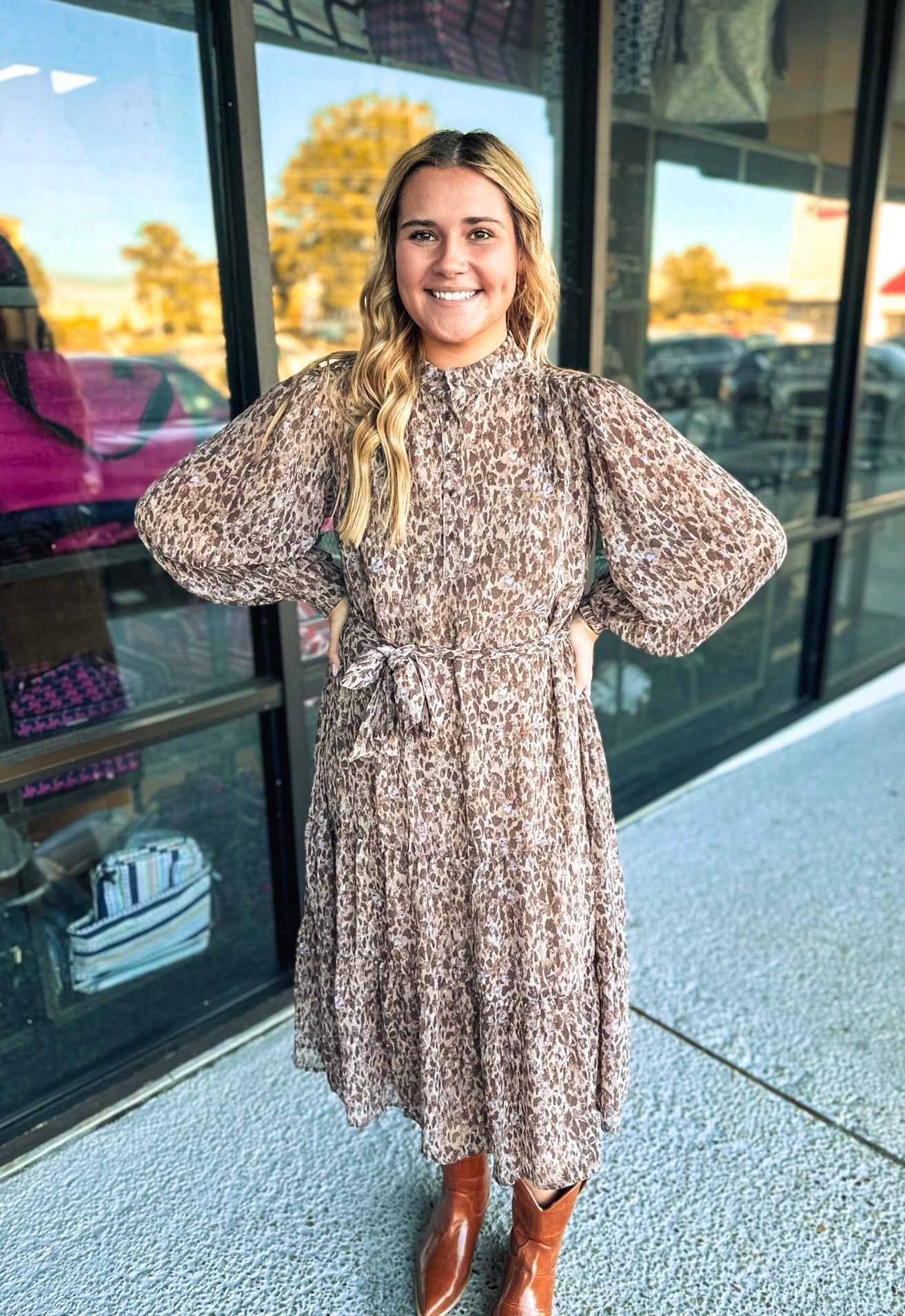 Make Me Midi-Brown Multi