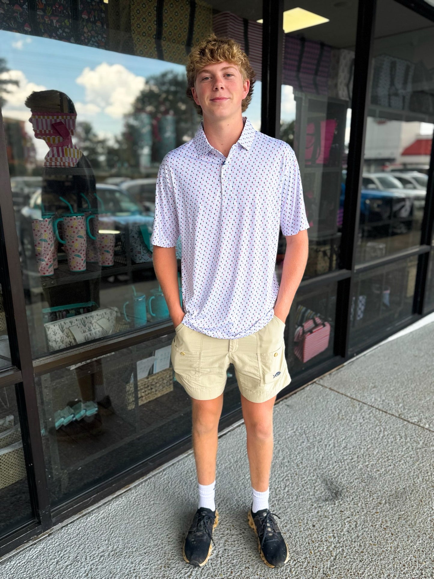 Vintage G Tossed Printed Performance Polo