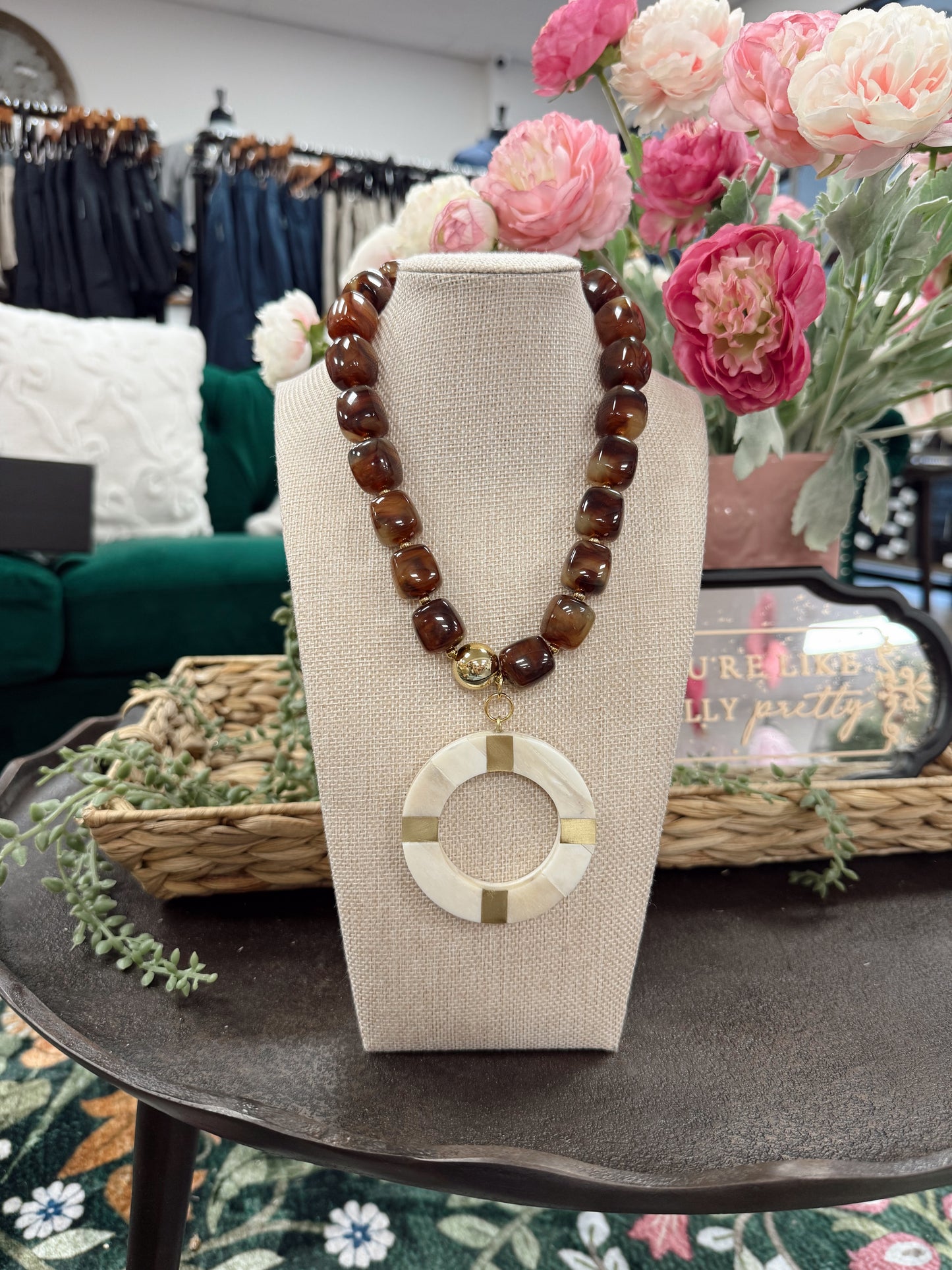 Hammered Circle Necklace