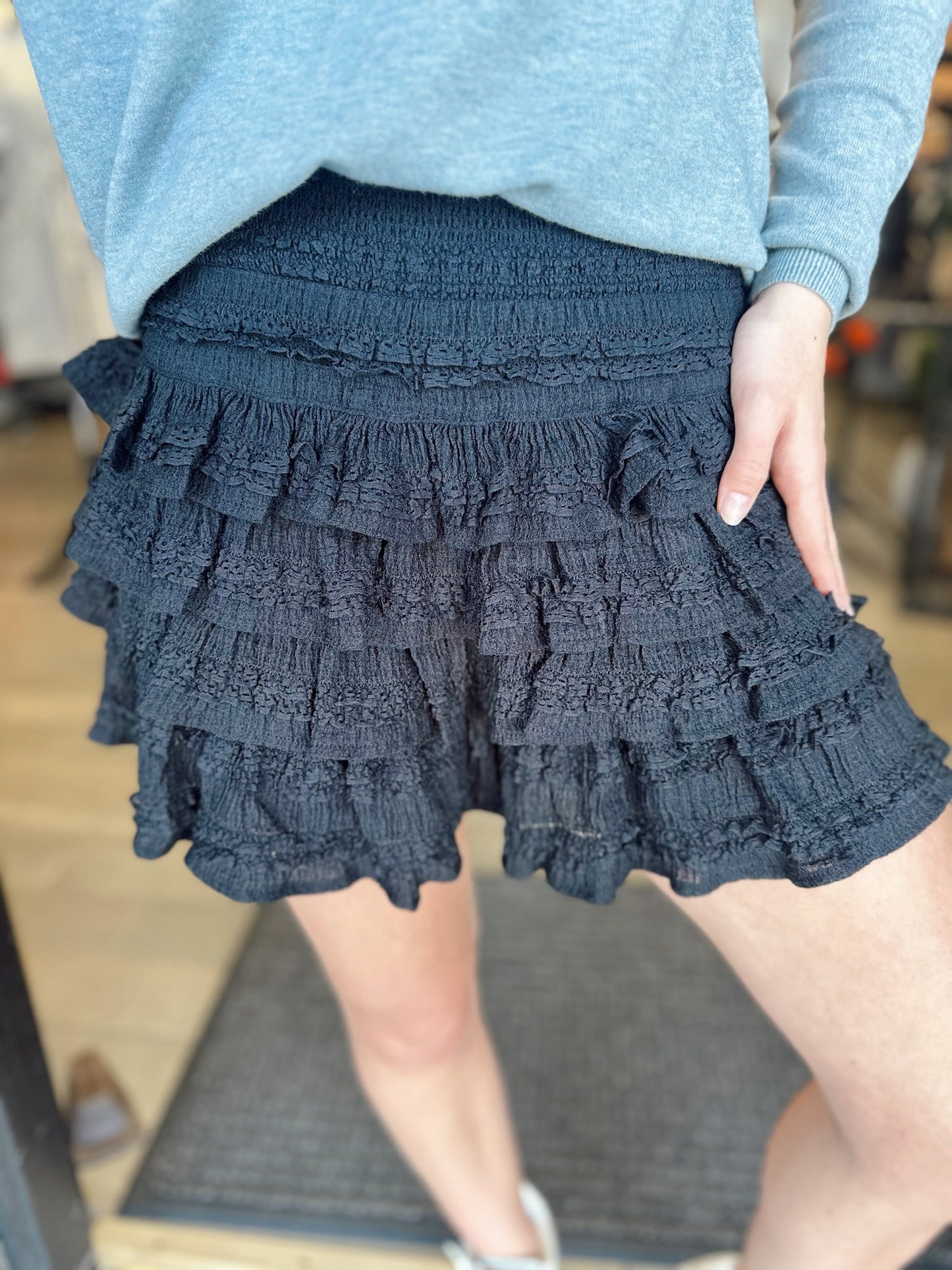 Ruffled Away Skort