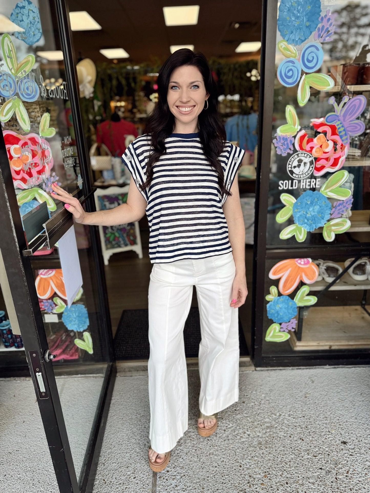 Nautical Kiss Top - Navy