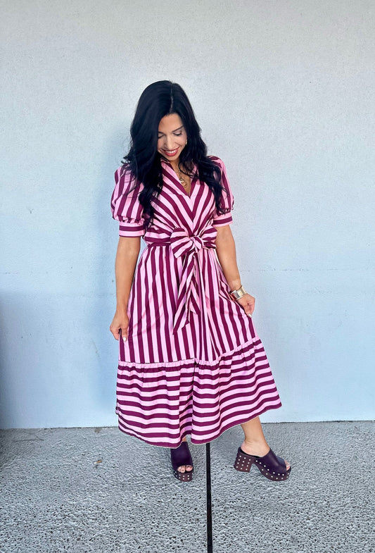 Poppie Midi - pink/wine