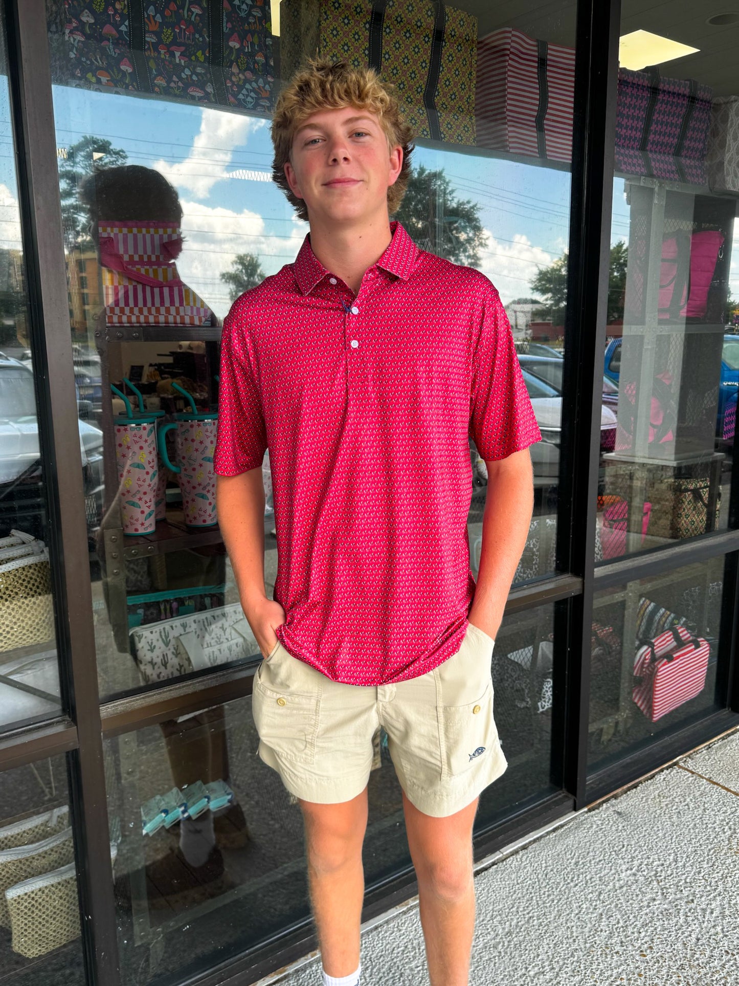Standing Bulldog Printed Polo