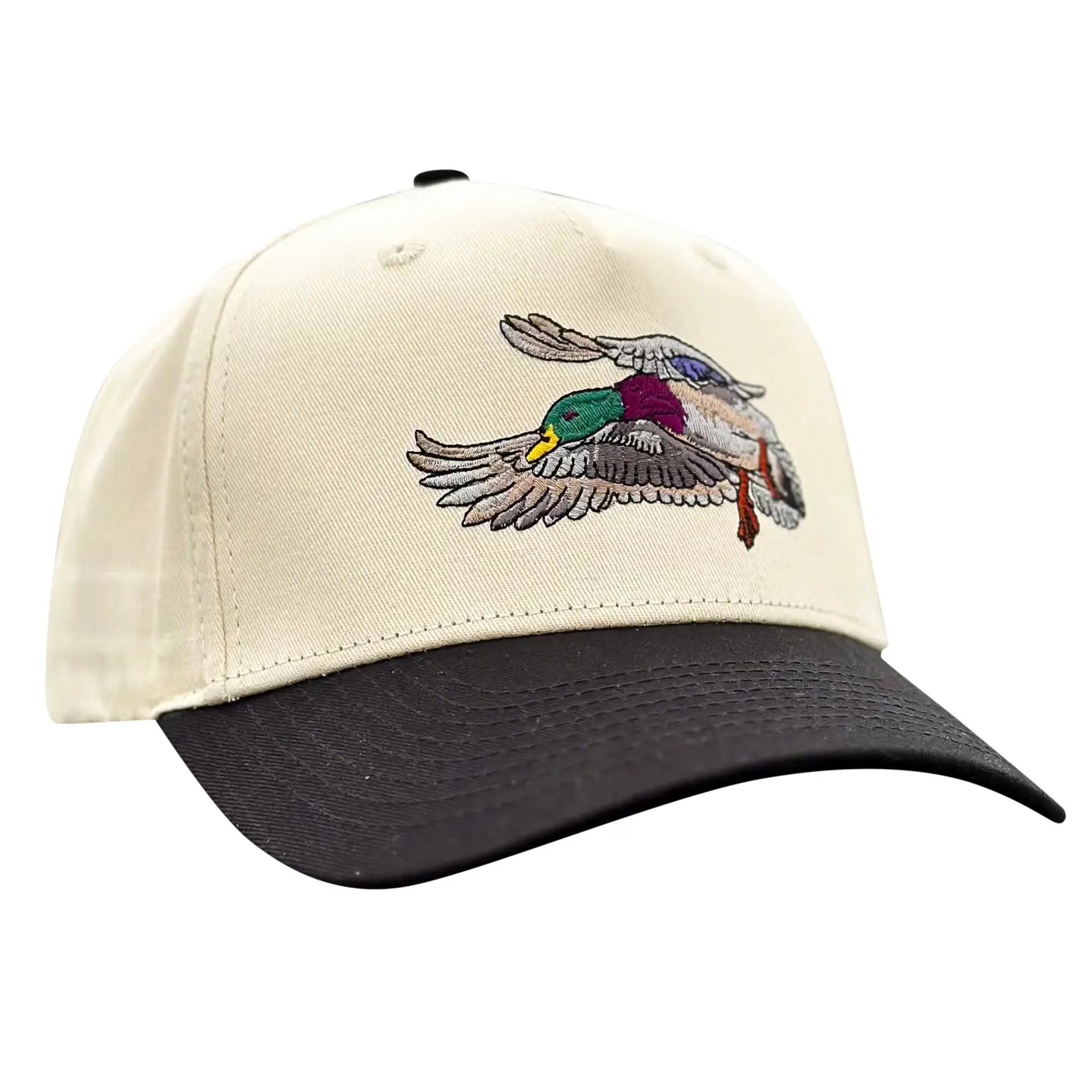 Cream/Black Mallard trucker
