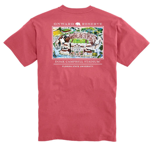 Lewis FSU Stadium Tee-Washed Red