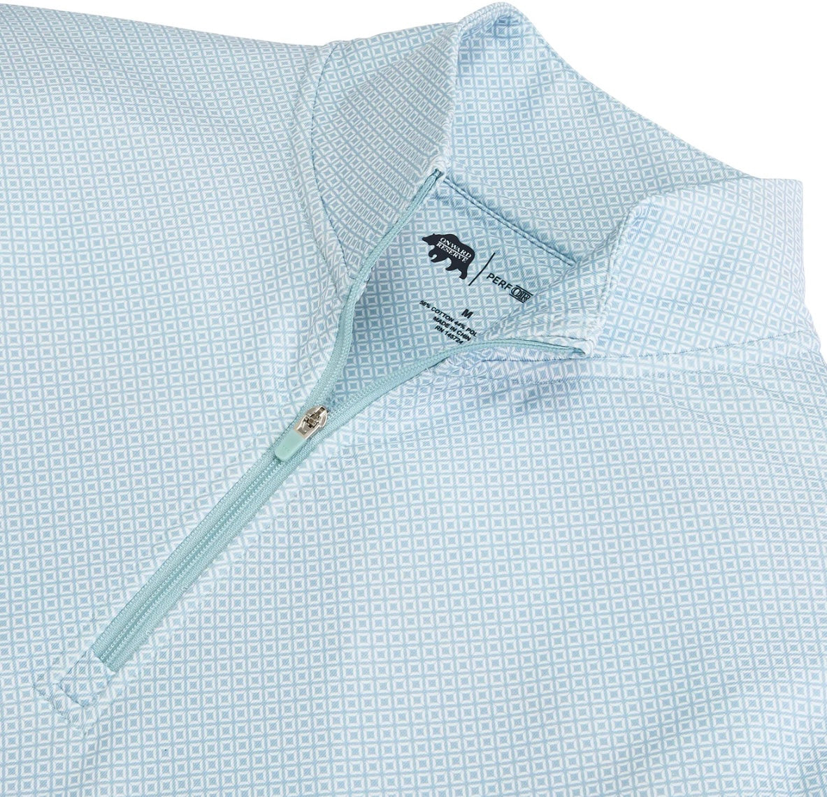 Cay Printed Performance 1/4 Zip- Cloud