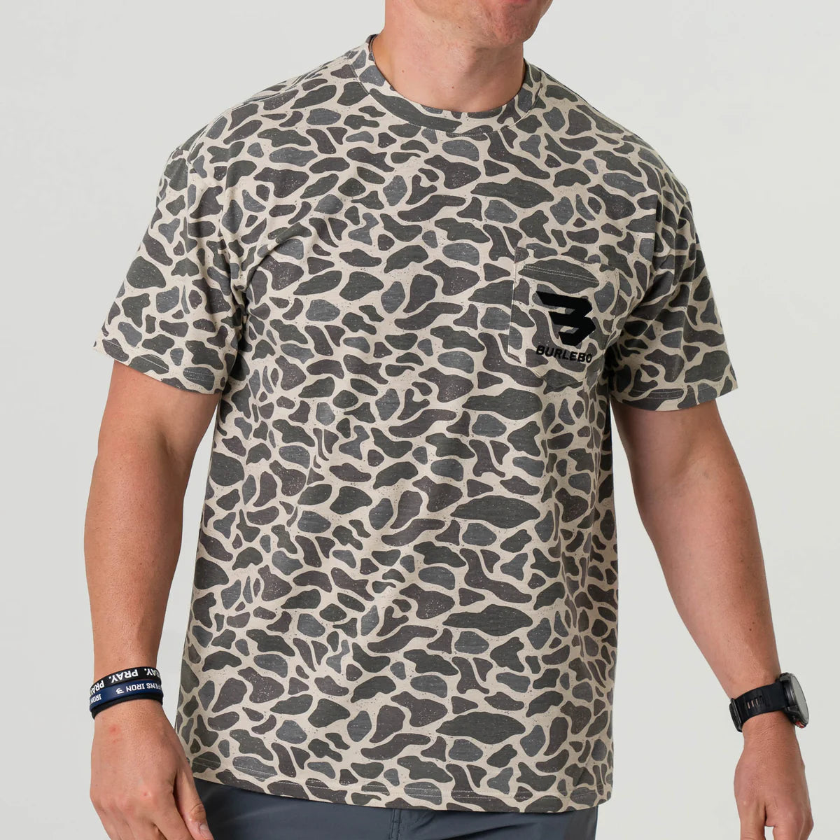 Classic deer camo Flying B Pocket Tee