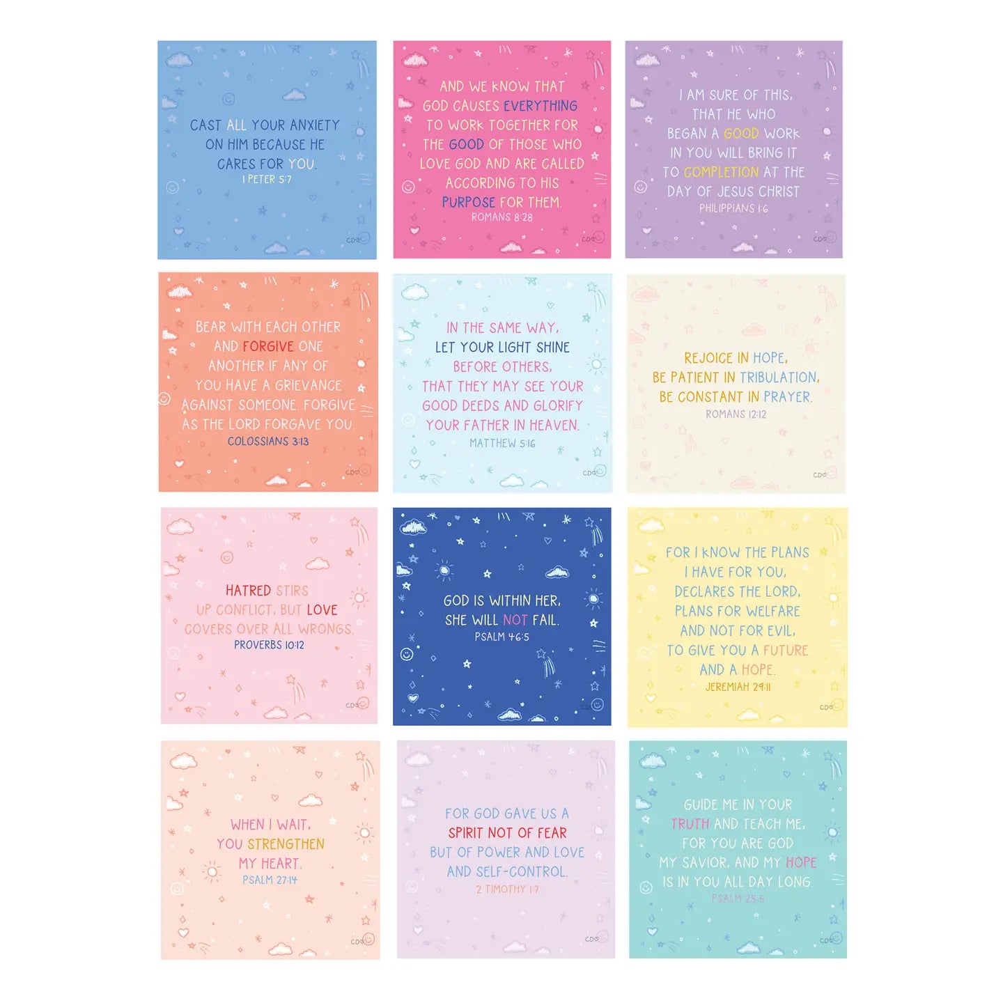 Verses For Daughters Desk Card Set