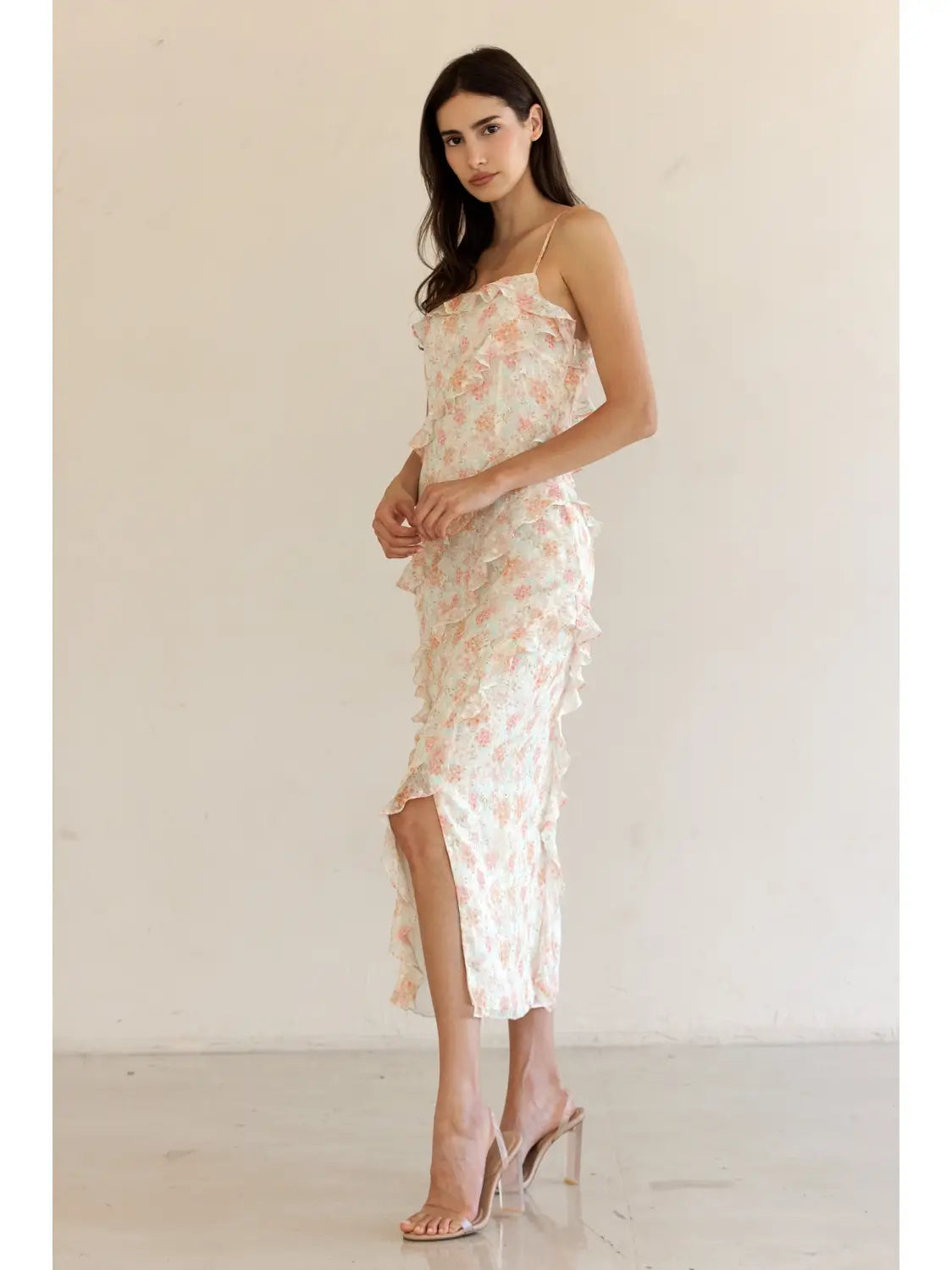 Parker Midi - Cream/Coral Floral
