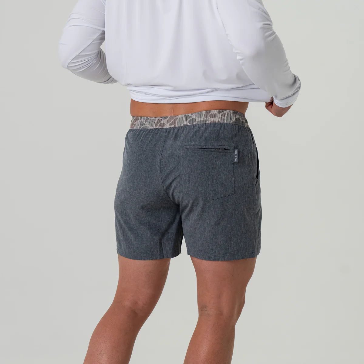 Athletic Shorts-Grizzly Grey-Classic Deer Camo Liner