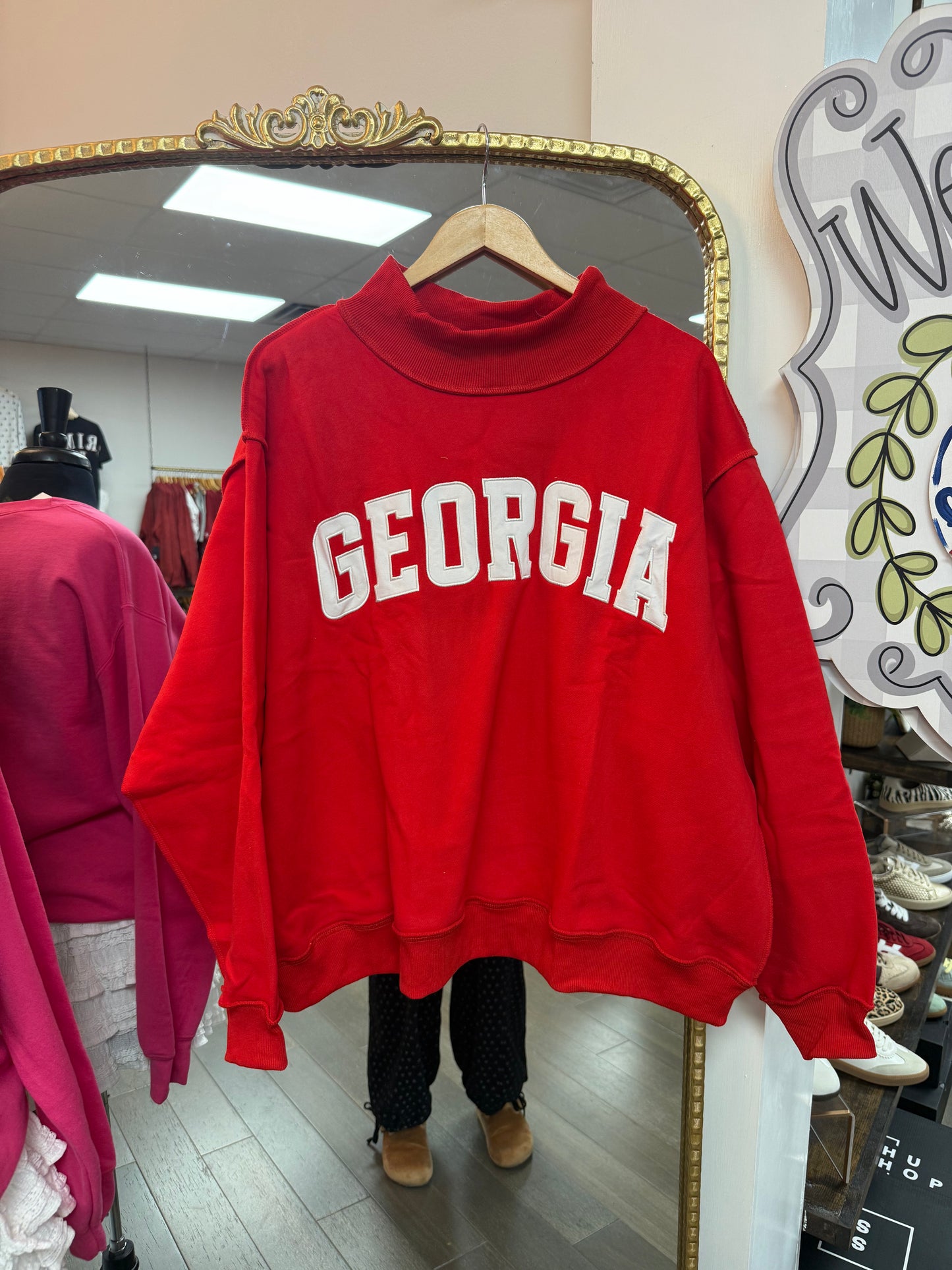 Georgia Embroidered Mockneck