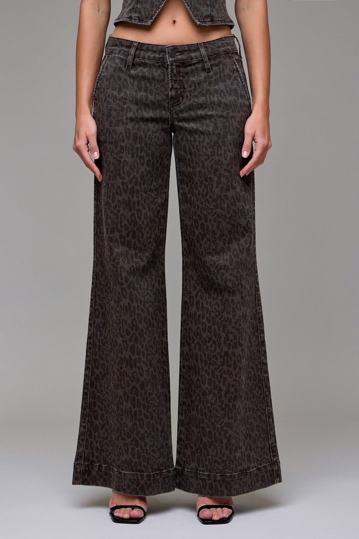 Brown Cheetah Denim