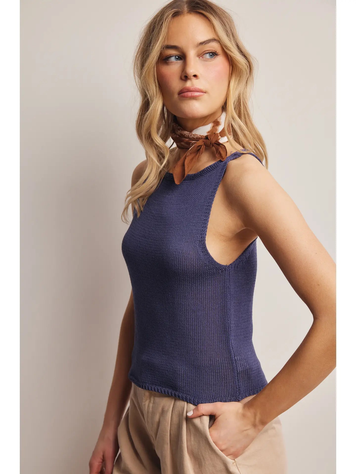 Boat Neck Cutie - Navy