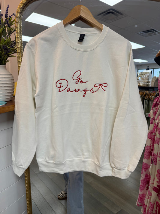 Go Dawgs Embroidered Sweatshirt