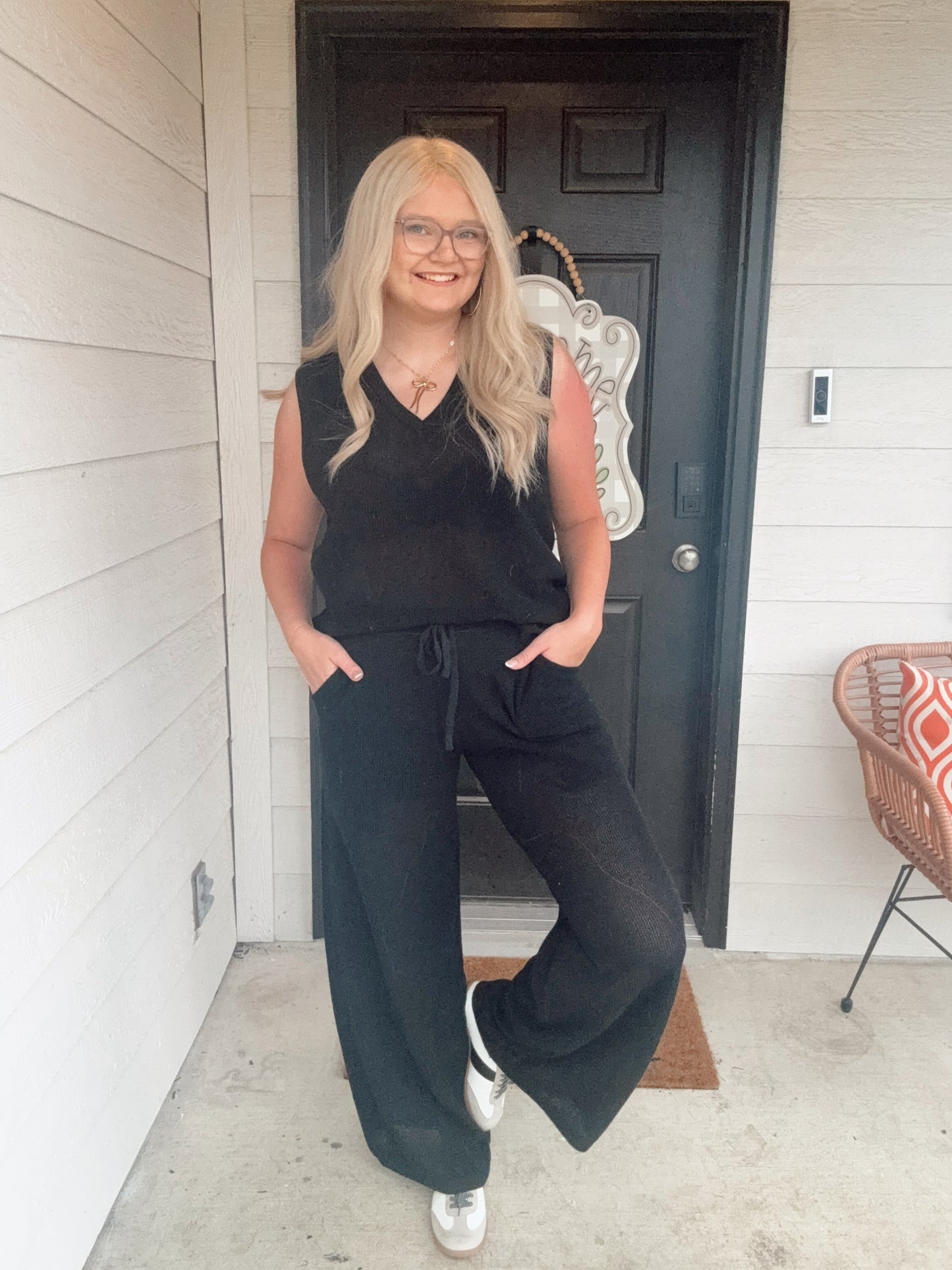 Luxeknit Pant Set - Black