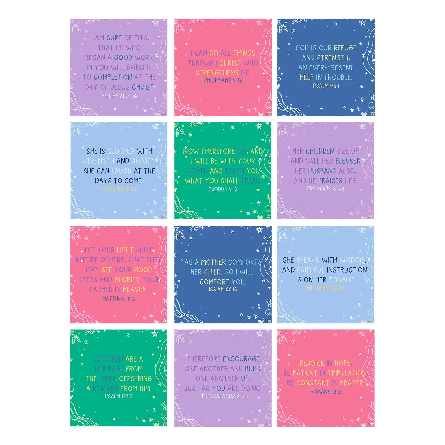 Verses For Mothers Encouraging Desk Card Set