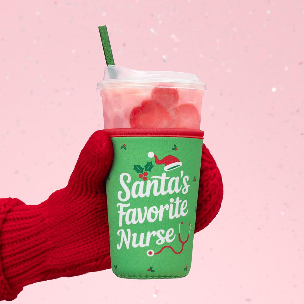 Santa’s Favorite Nurse Cup Coolie (medium)
