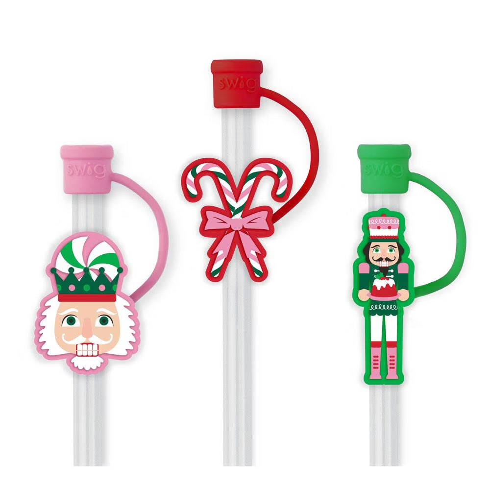 Sugar Plum Straw Topper Set