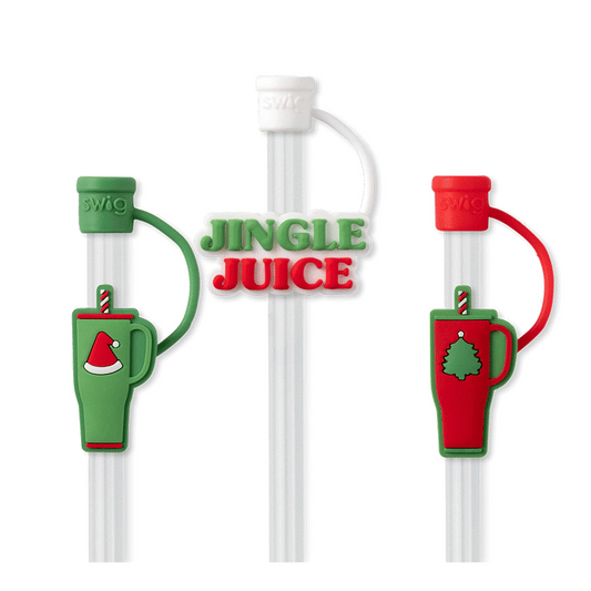 Jingle Juice Straw Topper Set
