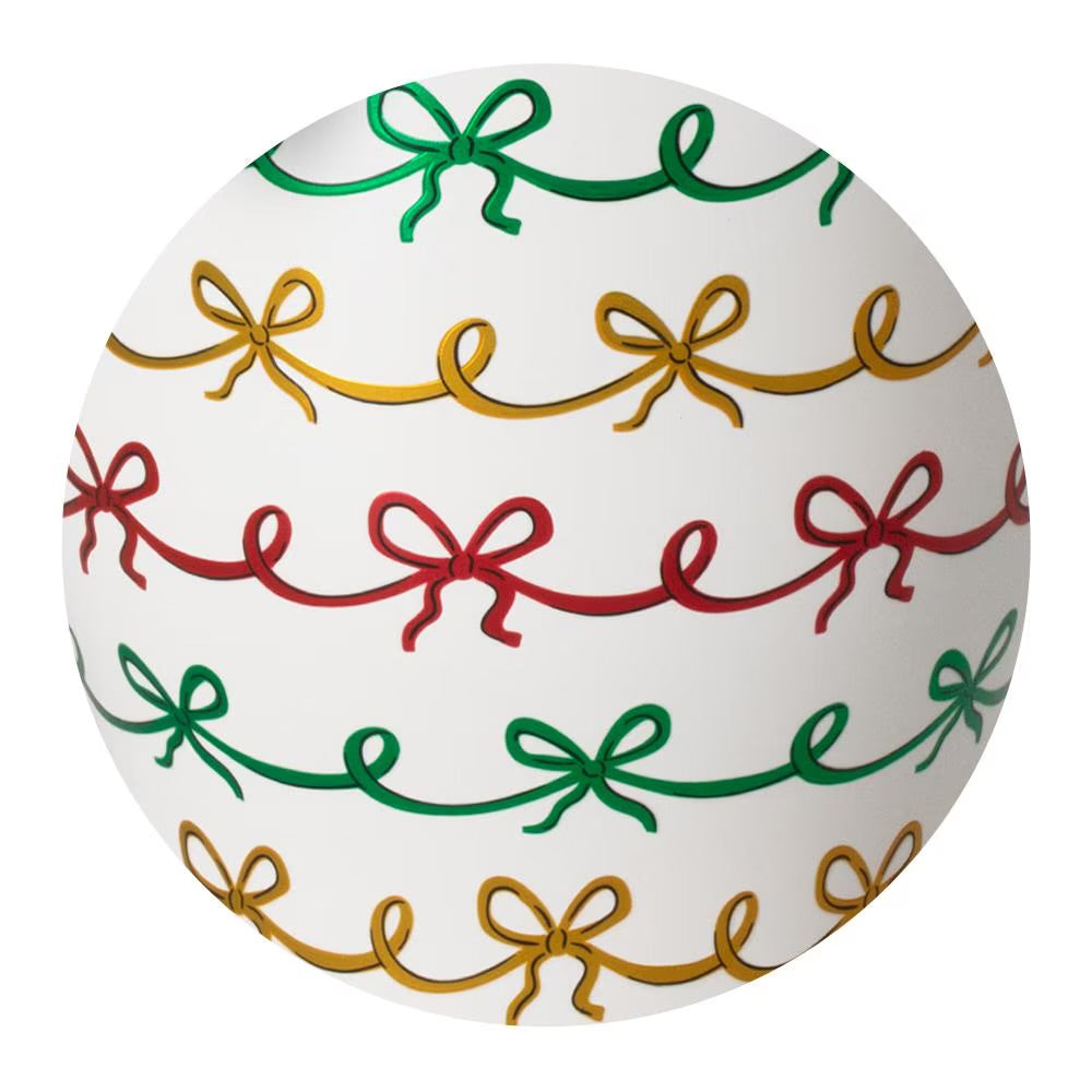 Christmas Bows Stemless Wine