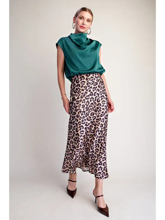 Leopard Daze Skirt - taupe