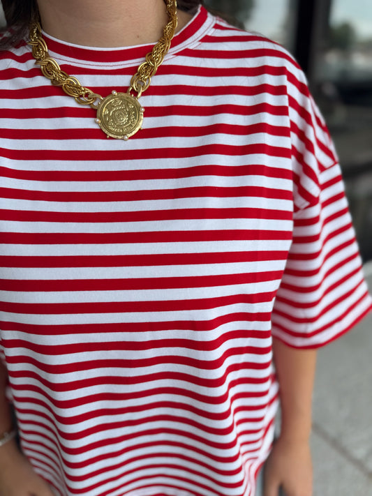 Boyfriend Tee - red