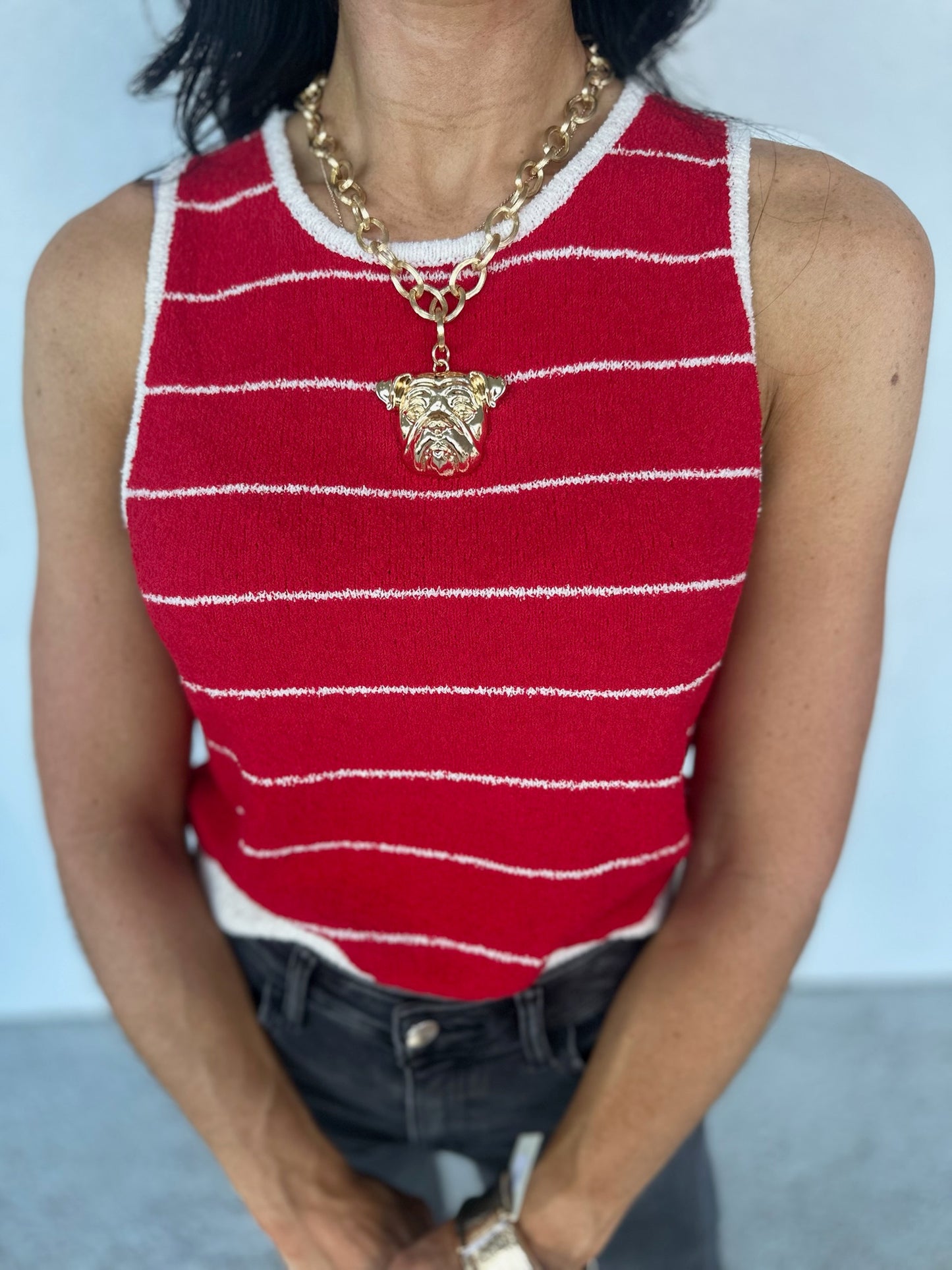 Stripe Tank - red