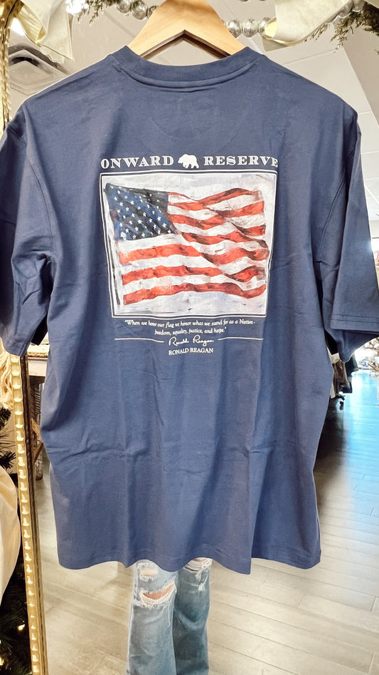 Old Glory Tee-dark denim