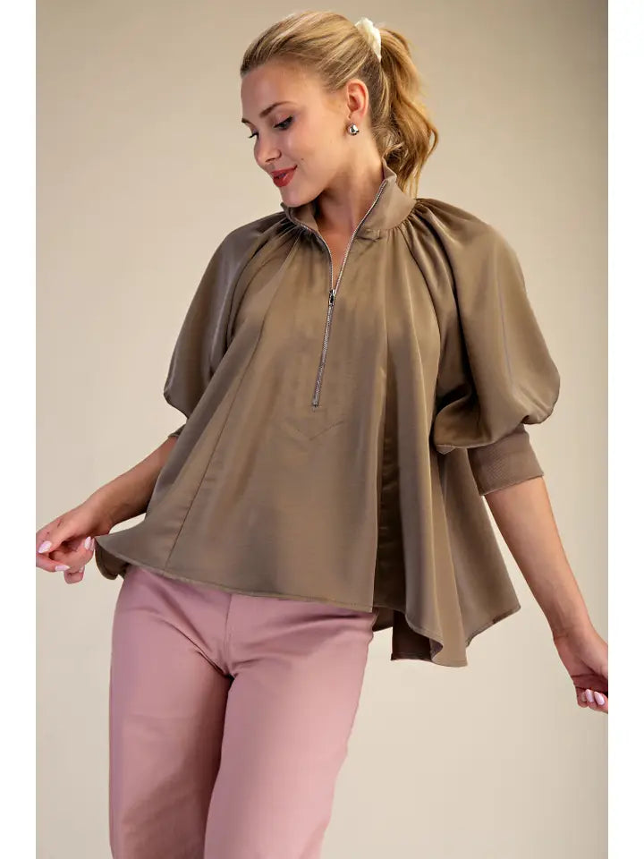 Flirty Top - mocha