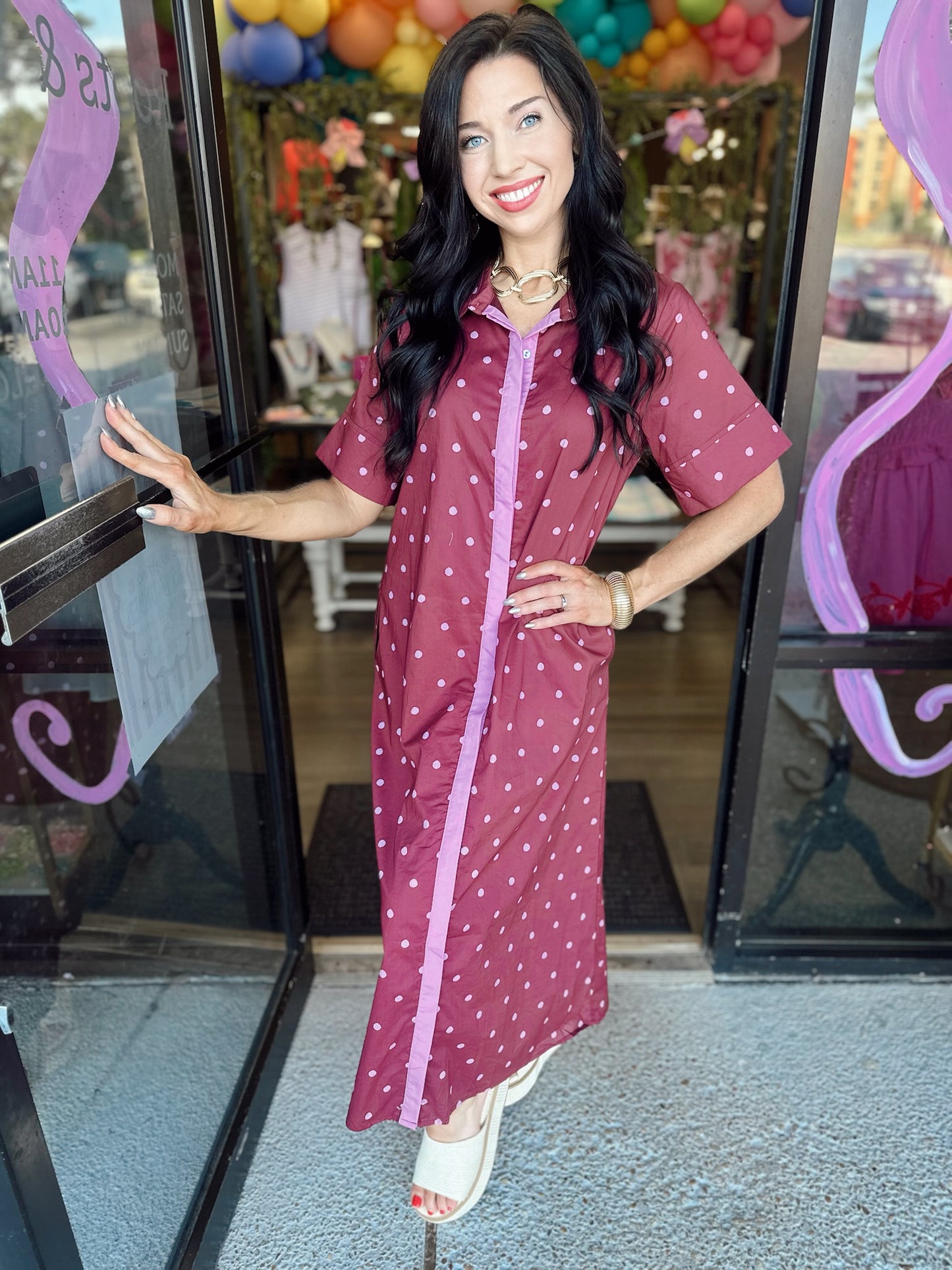 Never loose You Midi - burgundy