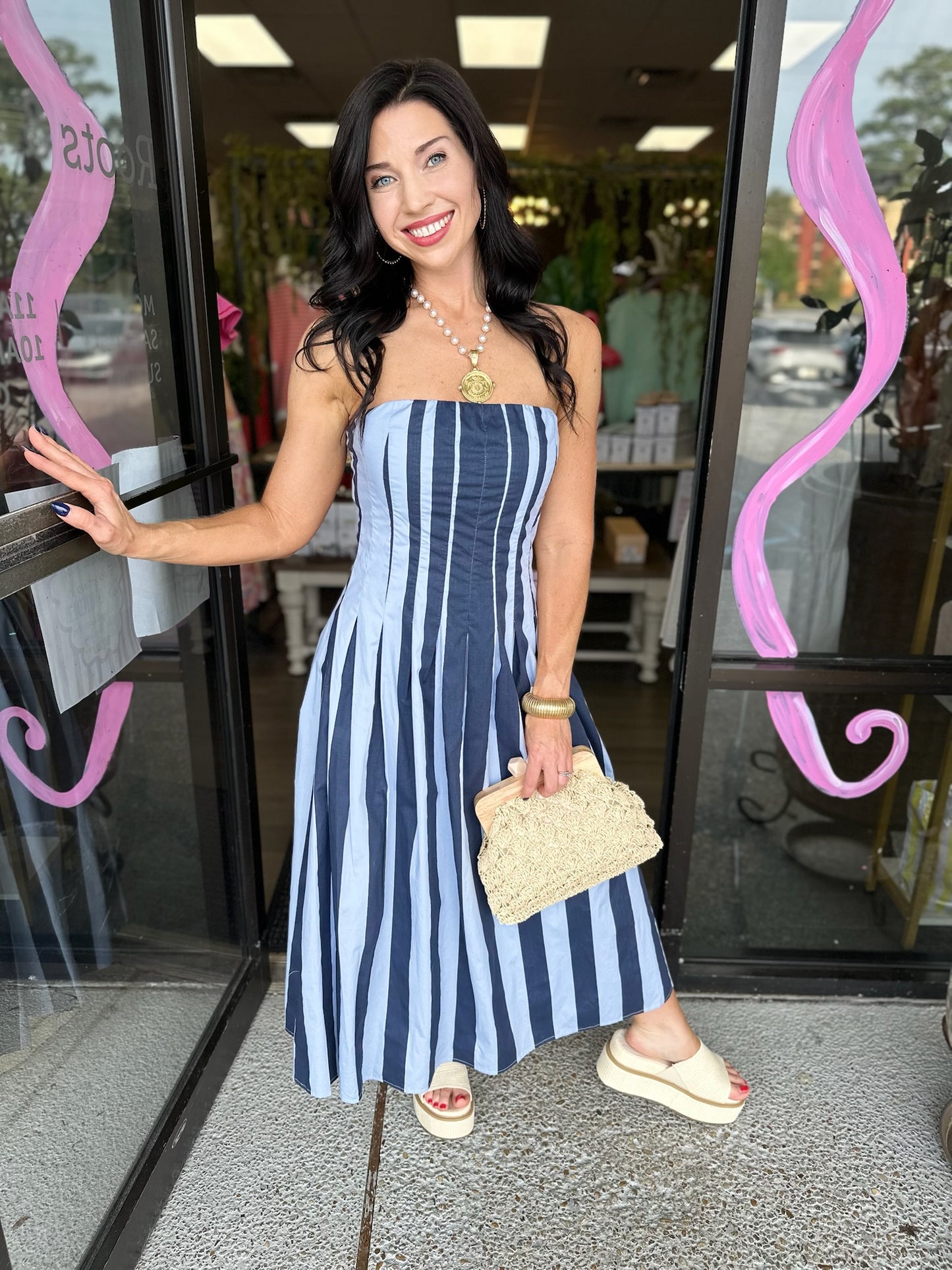 Gameday Flare Midi - navy mix