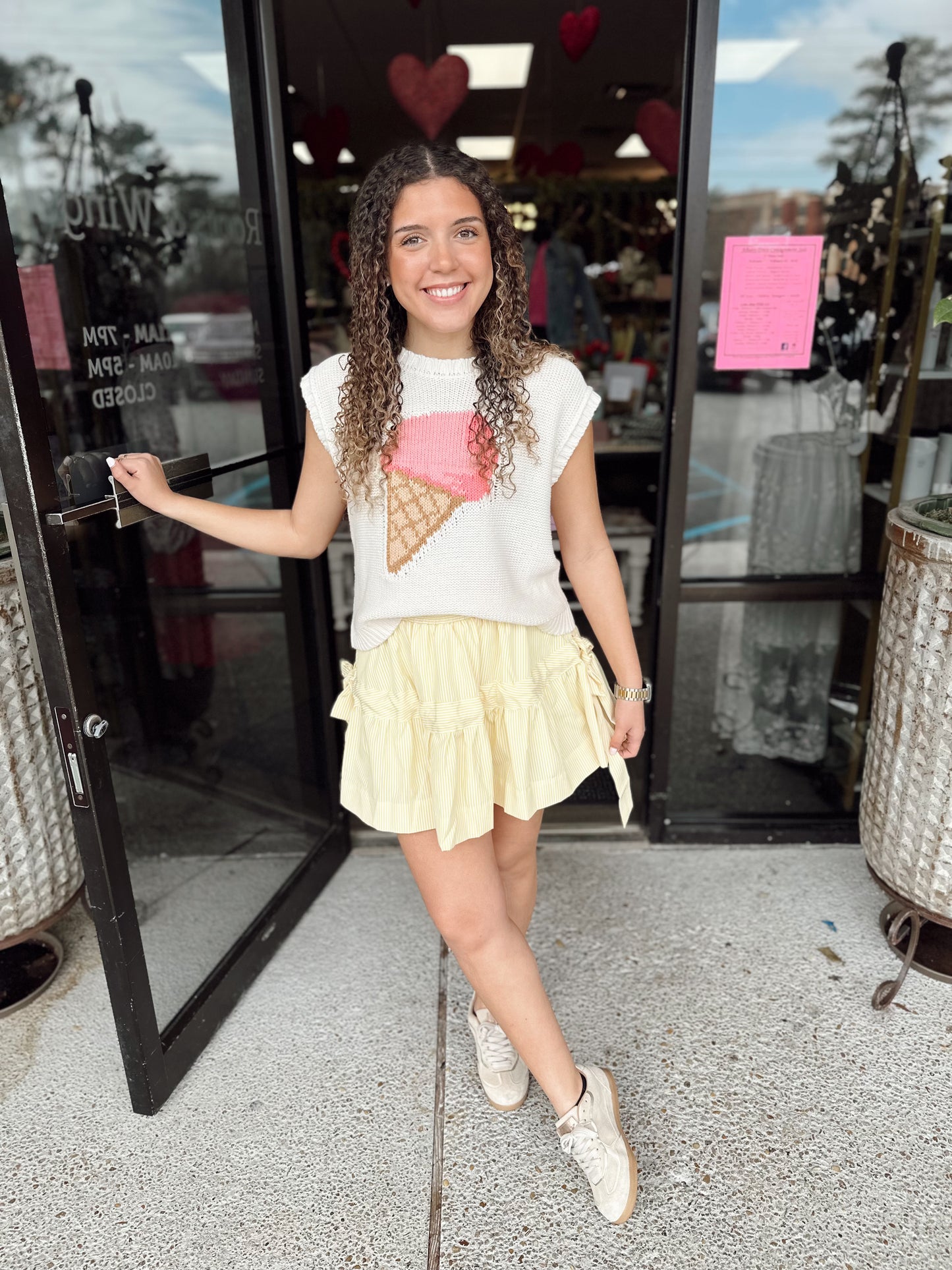 Mimi Skirt - daisy/white